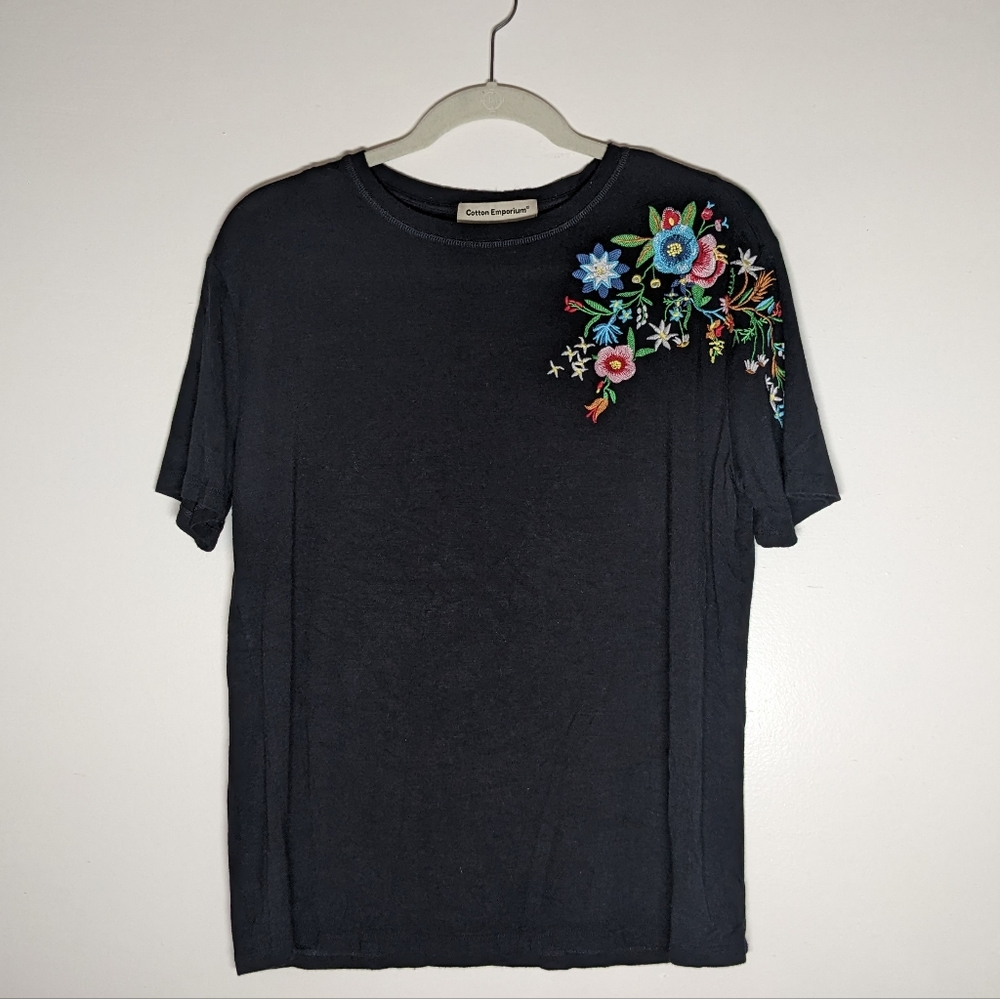 Cotton Emporium Floral Embroidered top